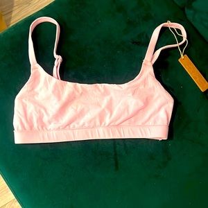 Pretty pink skims bra